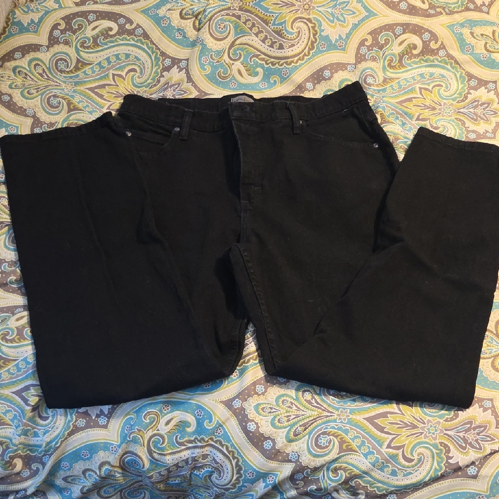 Riders by Lee Womens Deep Black Relaxed Jeans